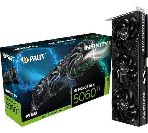 Видеокарта PALIT GeForce RTX 5060 Ti Infinity 3 16GB NE7506T019T1-GB2061S