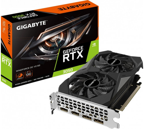 Видеокарта Gigabyte GeForce RTX 3050 Windforce OC V2 6G GV-N3050WF2OCV2-6GD