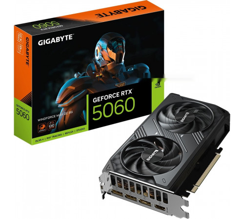 Видеокарта Gigabyte GeForce RTX 5060 Windforce Max OC 8G GV-N5060WF2MAX OC-8GD