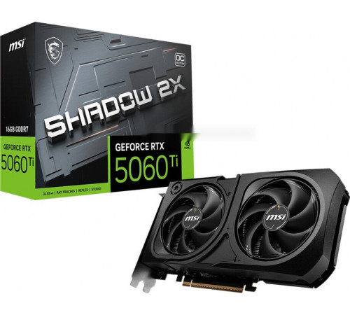 Видеокарта MSI GeForce RTX 5060 Ti 16G Shadow 2X OC Plus