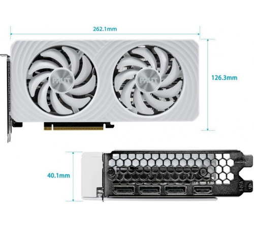 Видеокарта PALIT GeForce RTX 5060 Ti White OC 16GB NE7506TU19T1-GB2061M