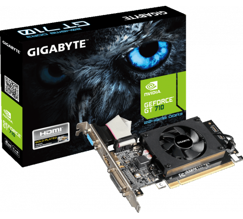 Видеокарта Gigabyte GeForce GT 710 2GB DDR3 [GV-N710D3-2GL]