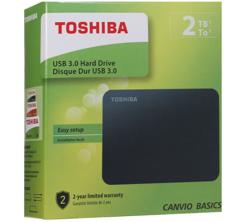 Внешний жёсткий диск Toshiba CANVIO BASICS 2TB (Black)