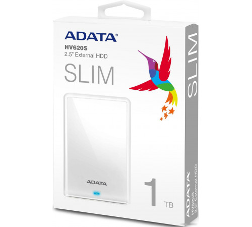 Внешний жёсткий диск A-Data HV620S AHV620S-1TU31-CWH 1TB (белый)