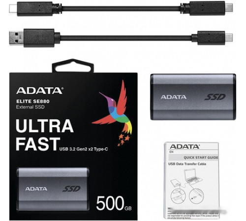 Внешний жёсткий диск A-Data Elite SE880 500GB AELI-SE880-500GCGY