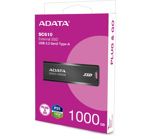 Внешний жёсткий диск A-Data SC610 1000GB SC610-1000G-CBK/RD