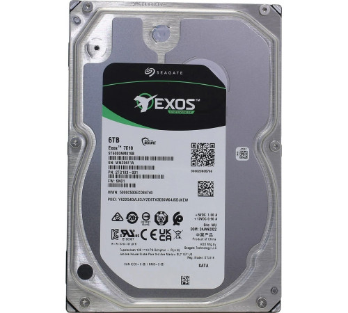 Жесткий диск Seagate Exos 7E10 512e/4KN SATA 6TB ST6000NM019B