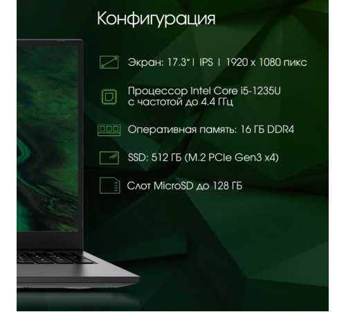 Ноутбук DIGMA Pro Fortis M DN17P5-ADXW01
