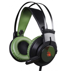 Компьютерная гарнитура A4Tech Bloody J450 (черный/зеленый)