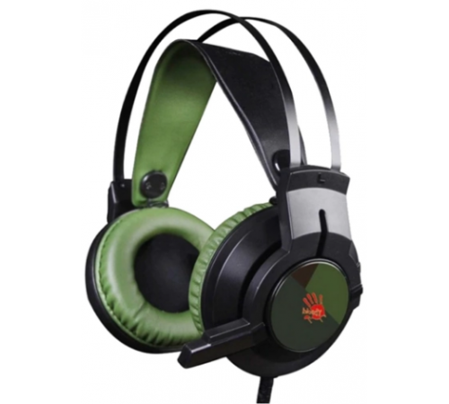 Компьютерная гарнитура A4Tech Bloody J450 (черный/зеленый)