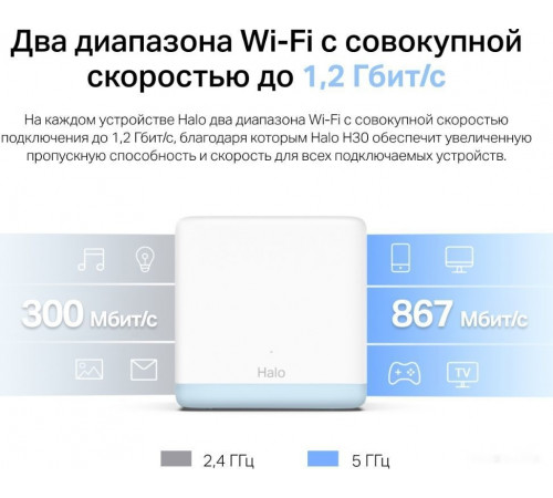 Беспроводной маршрутизатор Mercusys Halo H30 (3 шт)