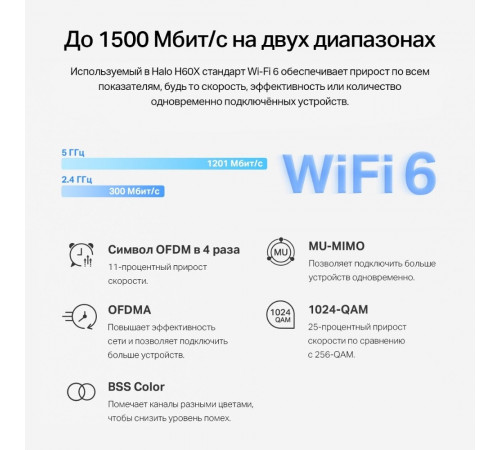 Беспроводной маршрутизатор Mercusys Halo H60X (2 шт)
