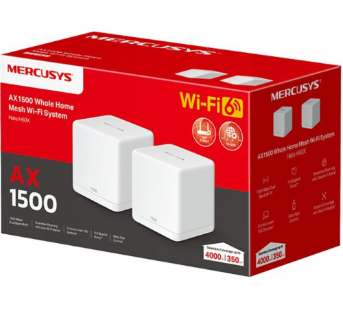 Беспроводной маршрутизатор Mercusys Halo H60X (2 шт)