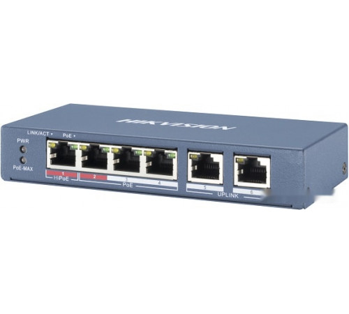 Коммутатор Hikvision DS-3E0106HP-E