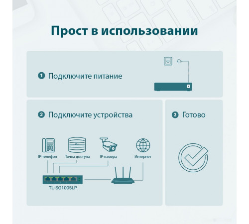 Коммутатор TP-Link TL-SG1005LP