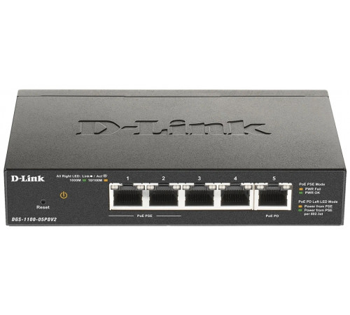 Коммутатор D-LINK DGS-1100-05PDV2/A1A