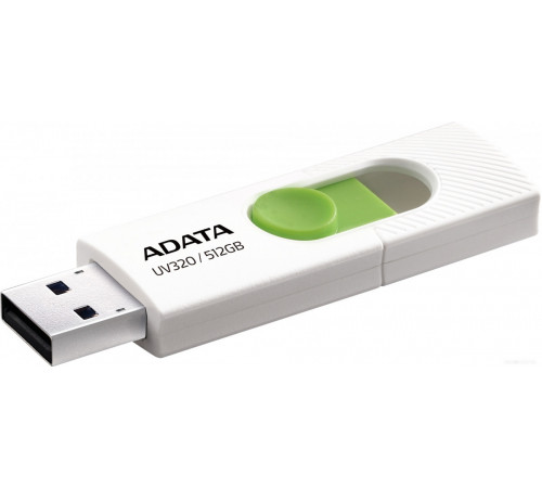 USB Flash A-Data UV320 512GB (белый/зеленый)
