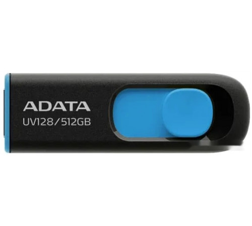 USB Flash A-Data DashDrive UV128 512GB (черный/синий)
