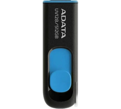 USB Flash A-Data DashDrive UV128 512GB (черный/синий)