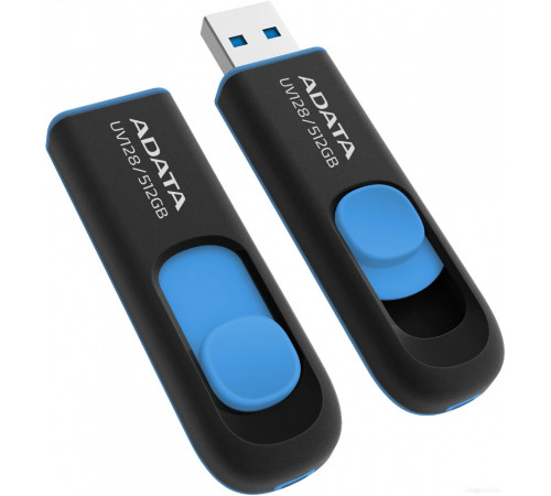 USB Flash A-Data DashDrive UV128 512GB (черный/синий)