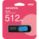 USB Flash A-Data DashDrive UV128 512GB (черный/синий)