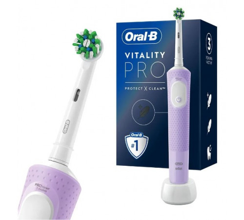 Электрическая зубная щетка Oral-B Vitality Pro D103.413.3 Cross Action Protect X Clean Lilac 4210201427001 (сиреневый)
