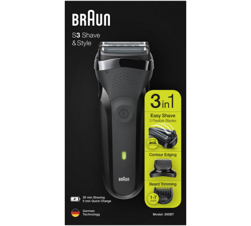 Электробритва мужская Braun Series 3 Shave&Style 300BT