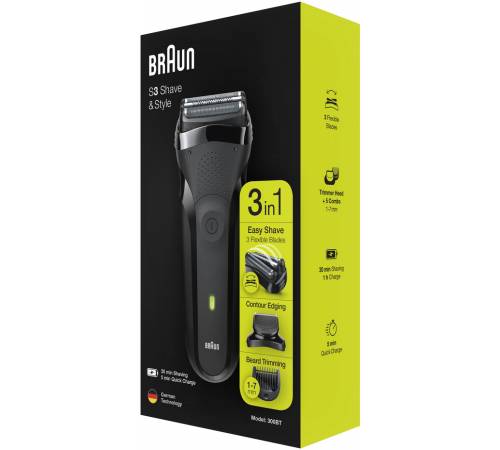 Электробритва мужская Braun Series 3 Shave&Style 300BT