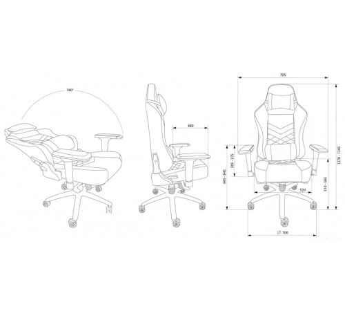 Офисное кресло Cactus CS-CHR-0112BL (черный)