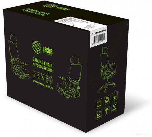 Офисное кресло Cactus CS-CHR-MC01-BK (черный/салатовый)