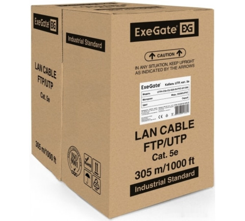 Кабель Exegate UTP4-C5e-CU-S25-IN-PVC-GY-305 UTP