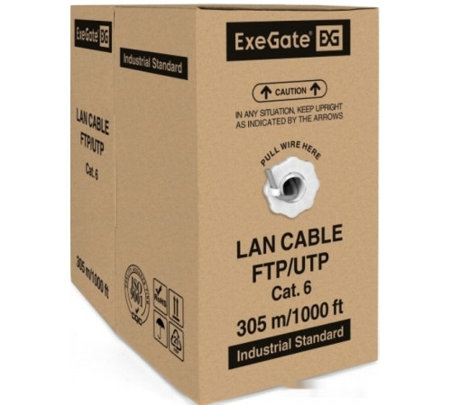 Кабель Exegate UTP4-C6-CU-S23-IN-PVC-GY-305 UTP