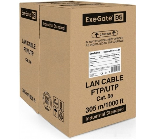 Кабель Exegate UTP4-C5e-CCA-S24-OUT-PE-BK-305 UTP