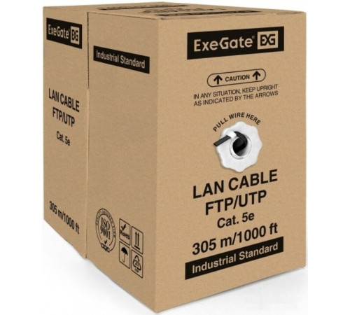 Кабель Exegate UTP4-C5e-CCA-S24-OUT-PE-BK-305 UTP