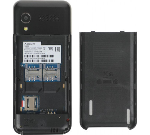 Телефон Xenium X800 (черный/серый)