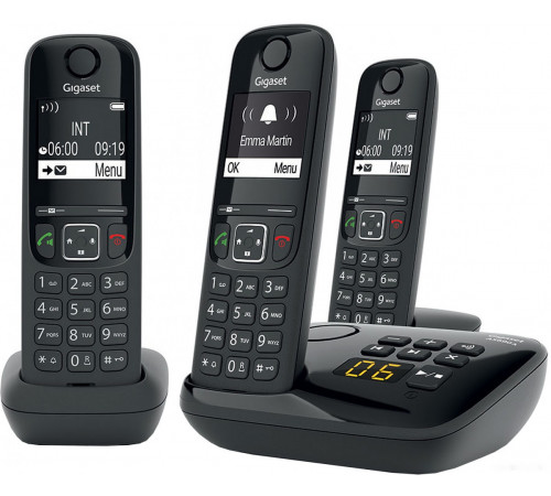 Радиотелефон Gigaset AS690A Trio RUS (черный)