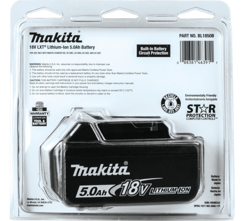 Аккумулятор для инструмента Makita BL1850B (18В/5 Ah)