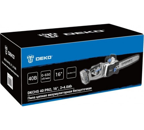 Аккумуляторная пила Deko DKCHS 40 PRO 083-2002 (с 2-мя АКБ)
