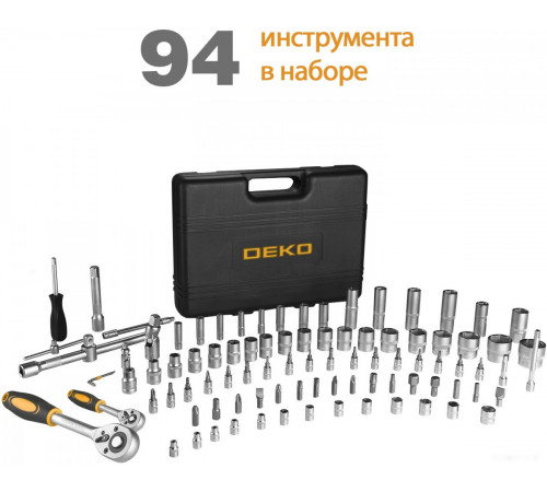Универсальный набор инструментов Deko DKMT94 (94 предмета)