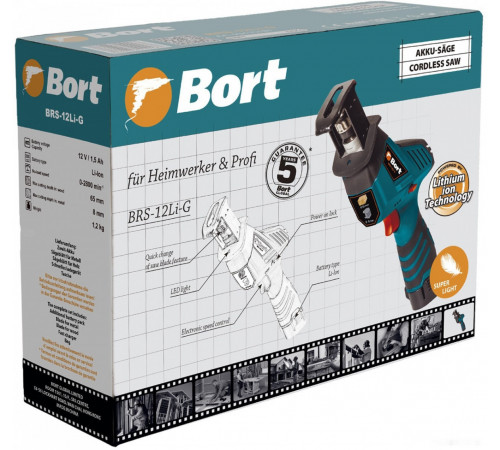 Сабельная пила BORT BRS-12LI-G