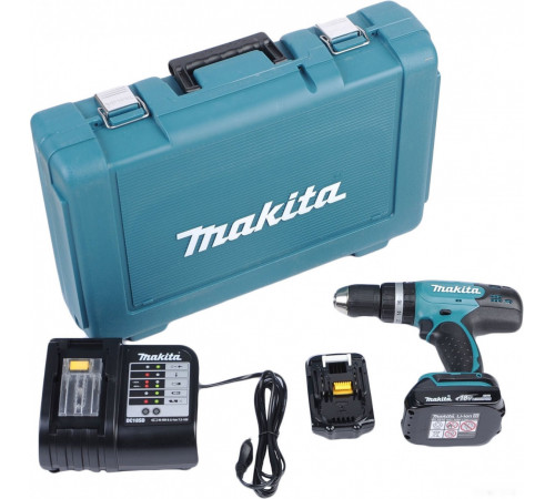 Дрель-шуруповерт Makita DDF453SYE (с 2-мя АКБ, кейс)