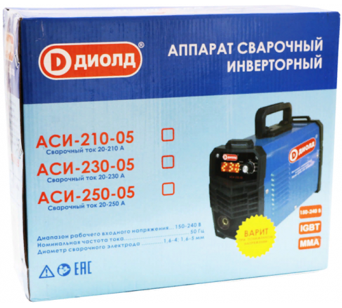Сварочный инвертор ДИОЛД АСИ 210-05
