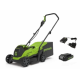 Газонокосилка электрическая Greenworks GD24LM33K4 / 2516107UB 24В (АКБ 4 А/ч и ЗУ)