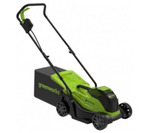 Газонокосилка электрическая Greenworks GD24LM33K4 / 2516107UB 24В (АКБ 4 А/ч и ЗУ)