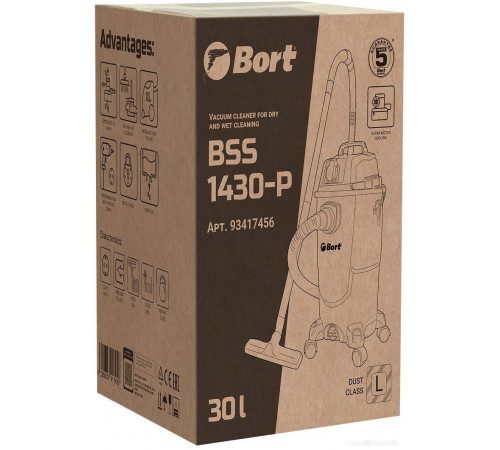 Промышленный пылесос BORT BSS-1430-P