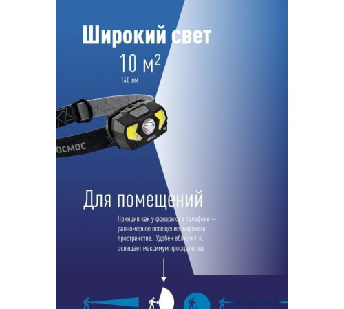 Фонарь КОСМОС KocHuntHelper5W
