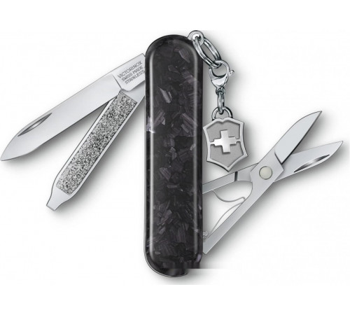 Туристический нож Victorinox Classic Brilliant Carbon 0.6221.90 (черный/серебристый)