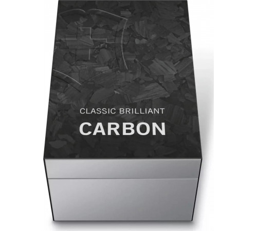 Туристический нож Victorinox Classic Brilliant Carbon 0.6221.90 (черный/серебристый)