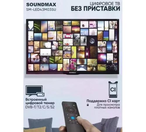 Телевизор SoundMAX SM-LED43M03SU