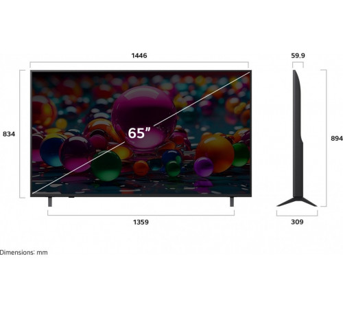 Телевизор LG UHD AI UA75 65UA75009LA